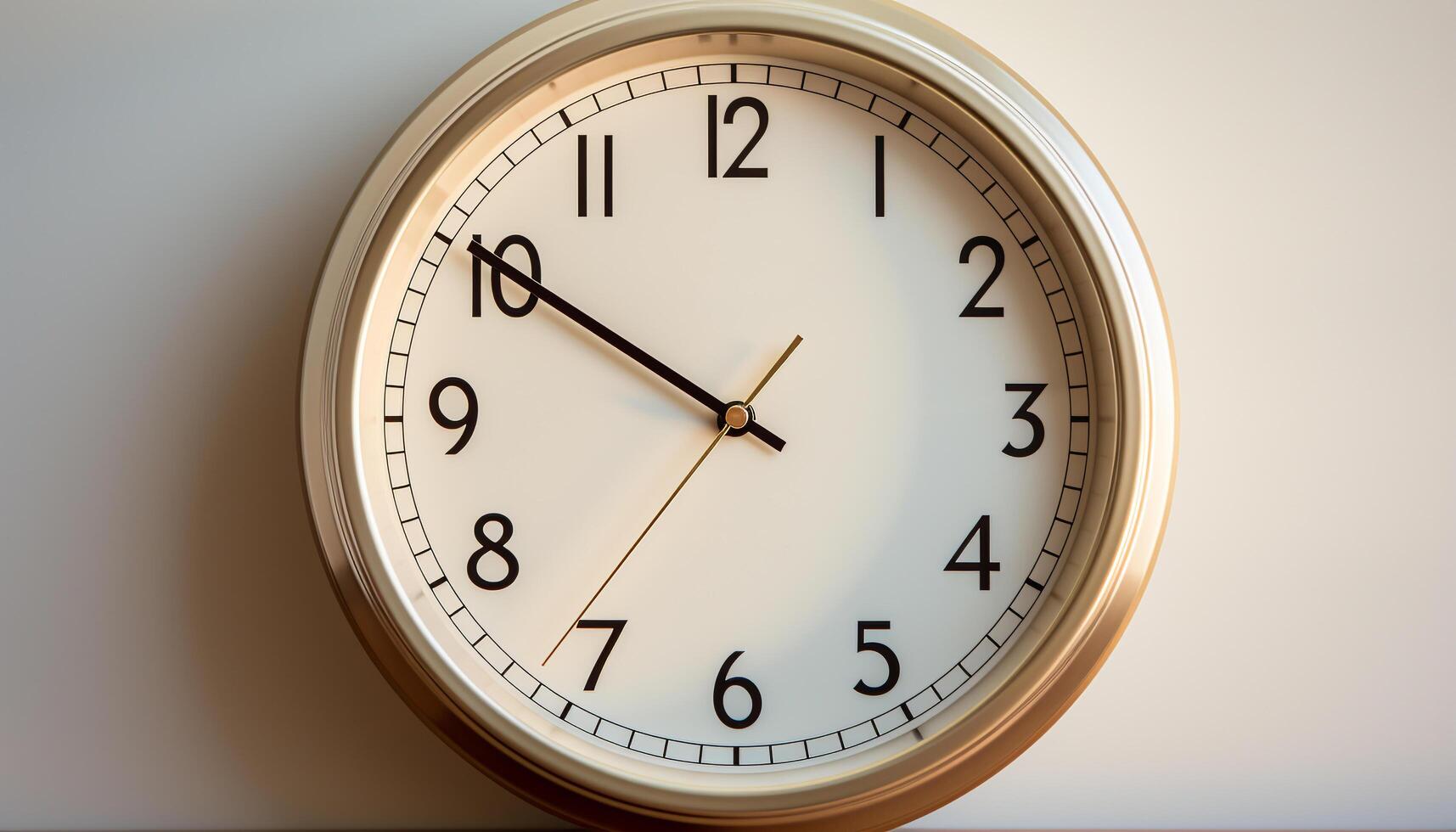 AI generated Clock face symbolizes time, deadline, and countdown for success generated by AI photo