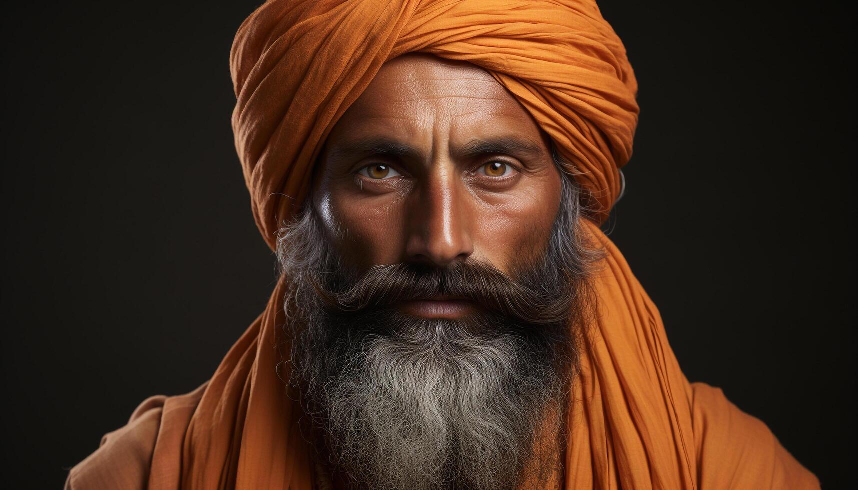 AI generated A sadhu, a guru, a man of spirituality and religion generated by AI photo