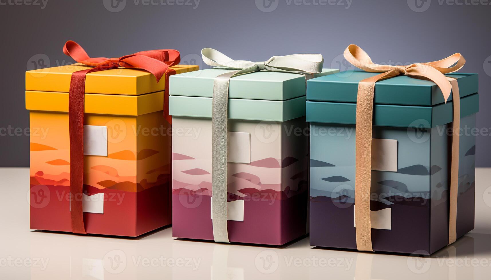 AI generated A festive celebration with colorful gift boxes and decorations generated by AI photo