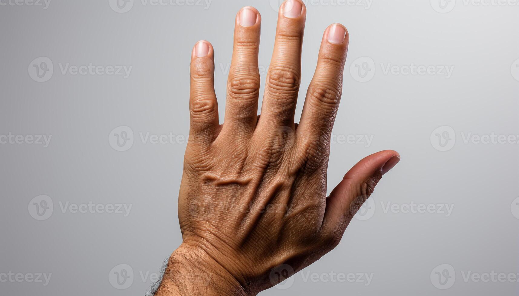 AI generated Thumb pointing up symbolizes success and healthy lifestyle generated by AI photo