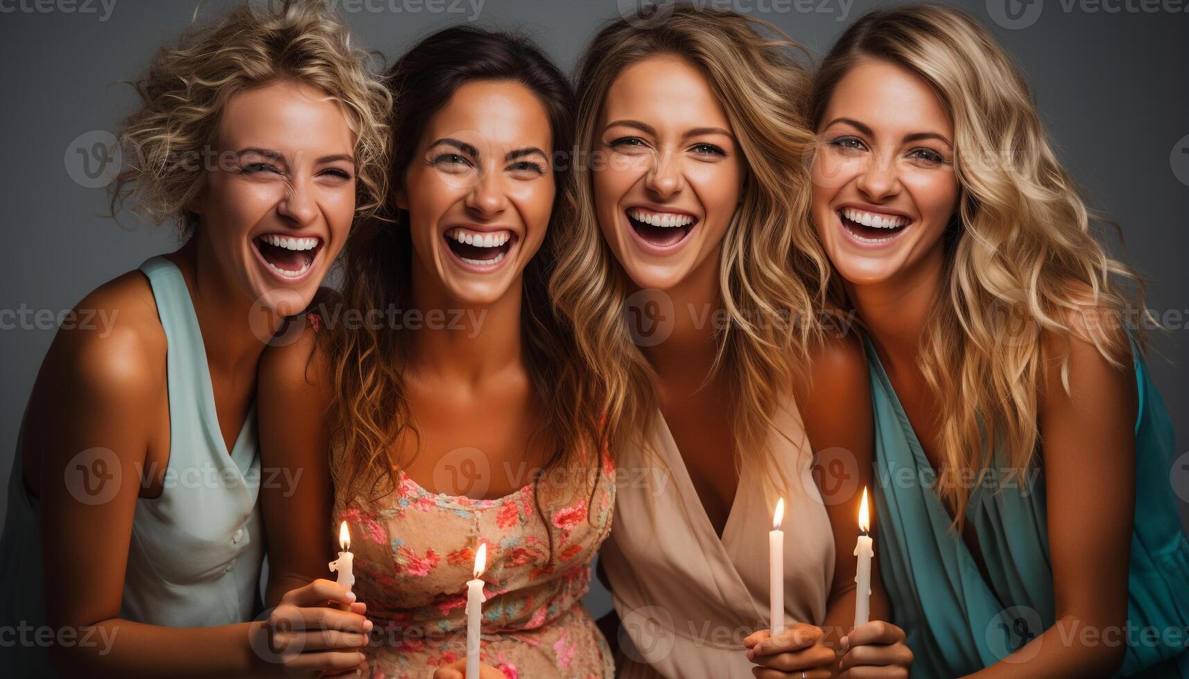 ai generado joven mujer disfrutando un despreocupado fiesta, sonriente con con dientes sonrisas generado por ai foto