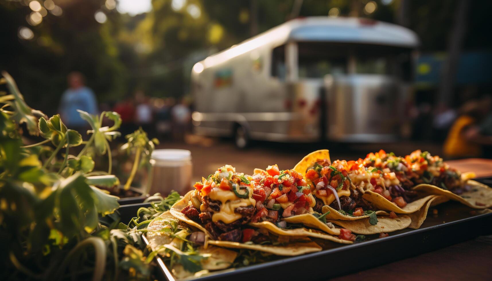 AI generated Fresh grilled meat and vegetables, a healthy outdoor meal generated by AI photo