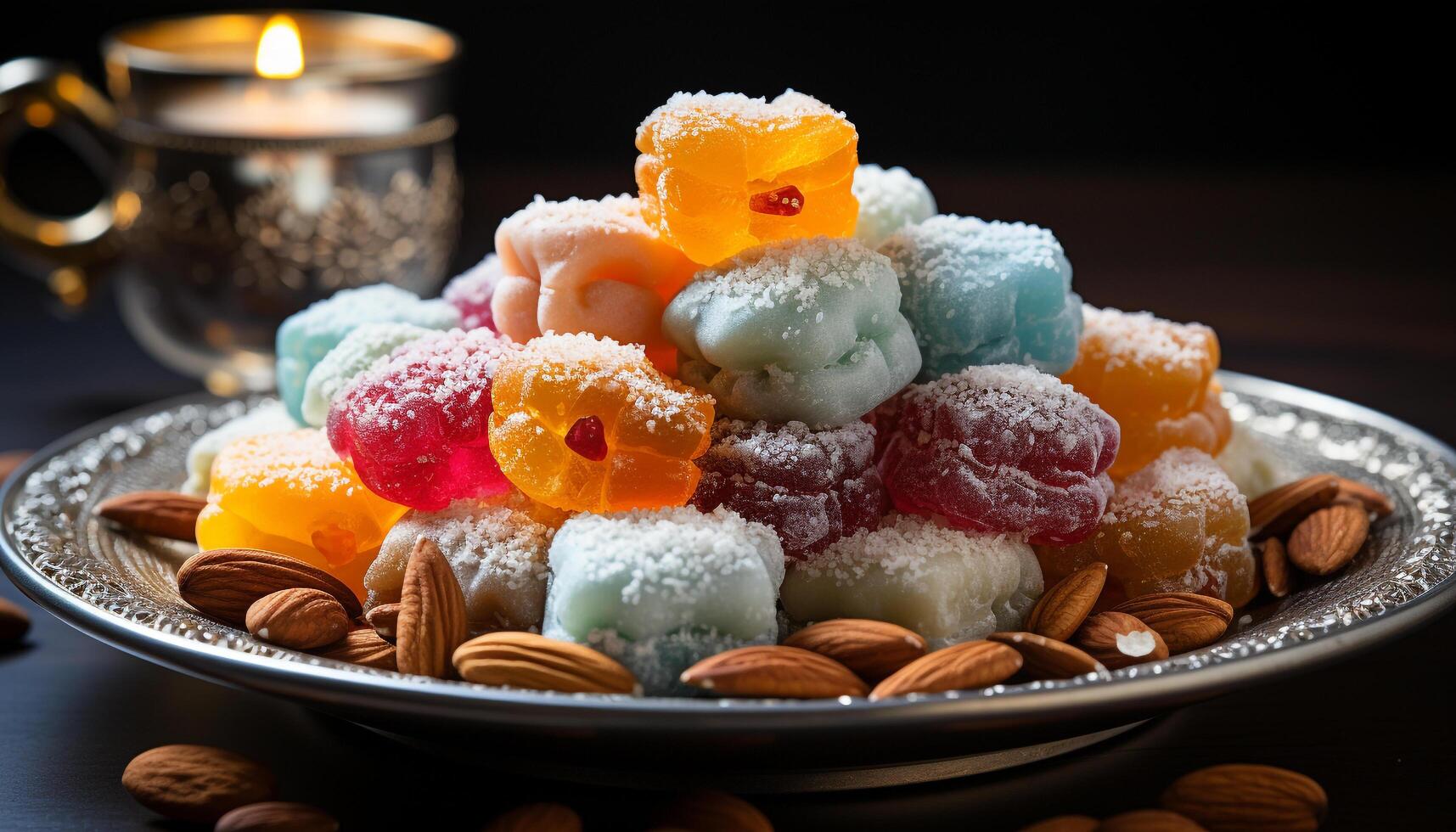 ai generado un plato de hecho en casa gastrónomo galletas, un dulce indulgencia generado por ai foto