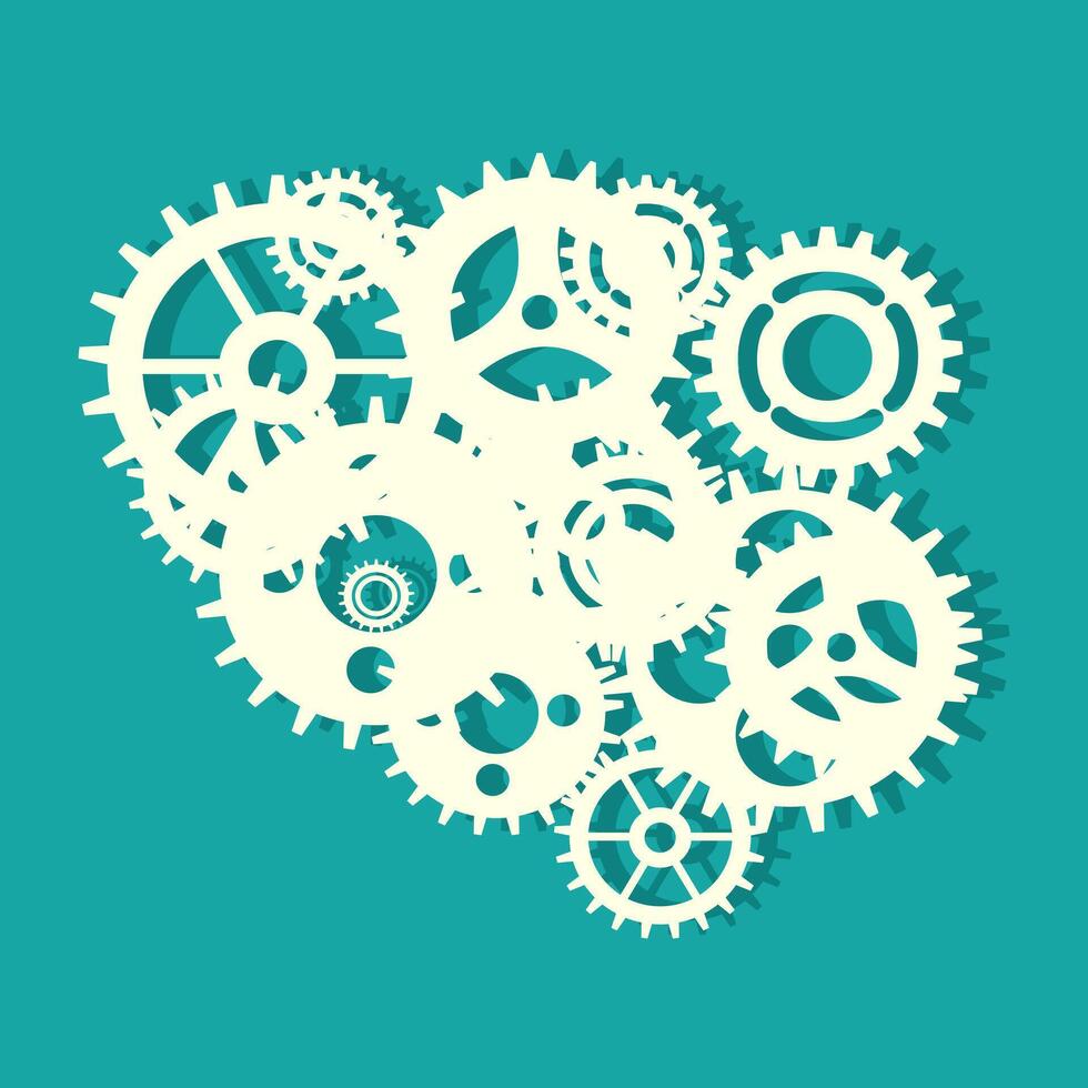 Gear mechanism abstract vector