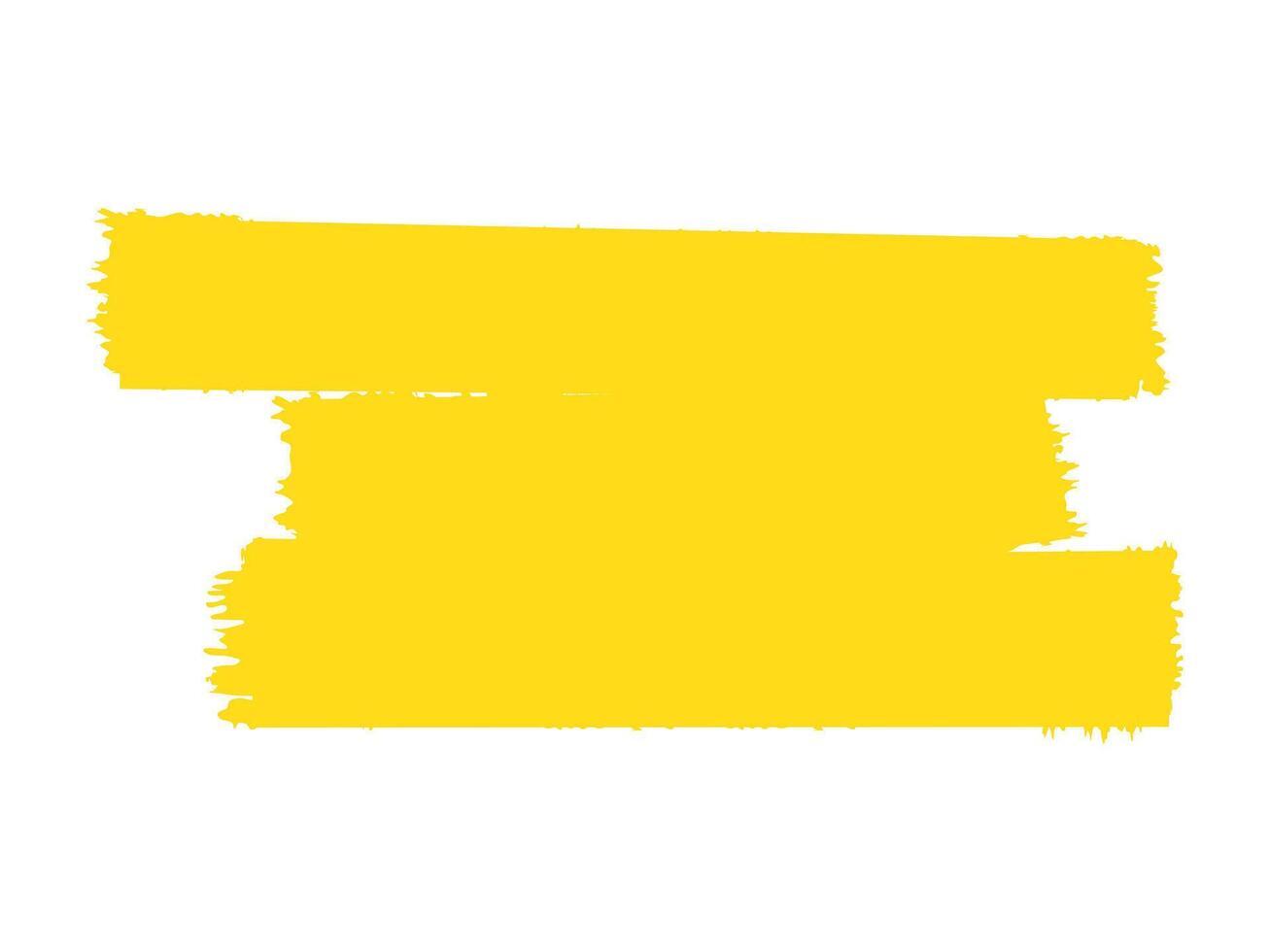 Yellow brush stroke isolated on white background. Brush stroke vector