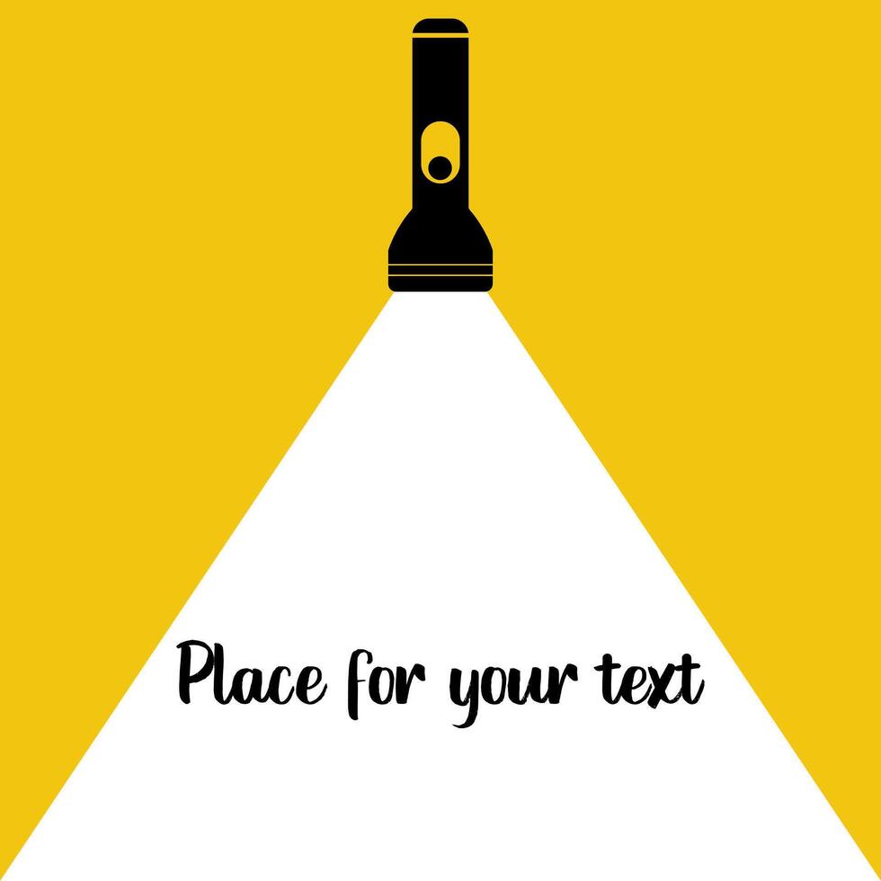 Flashlight Vector. Place for your text vector