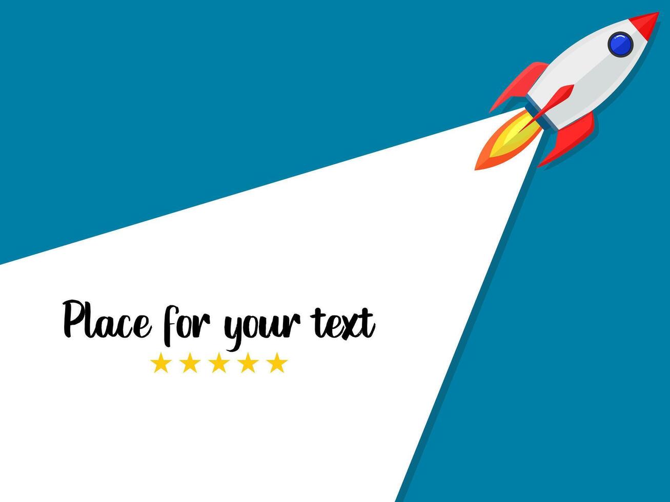 Launch a rocket and advertising vector