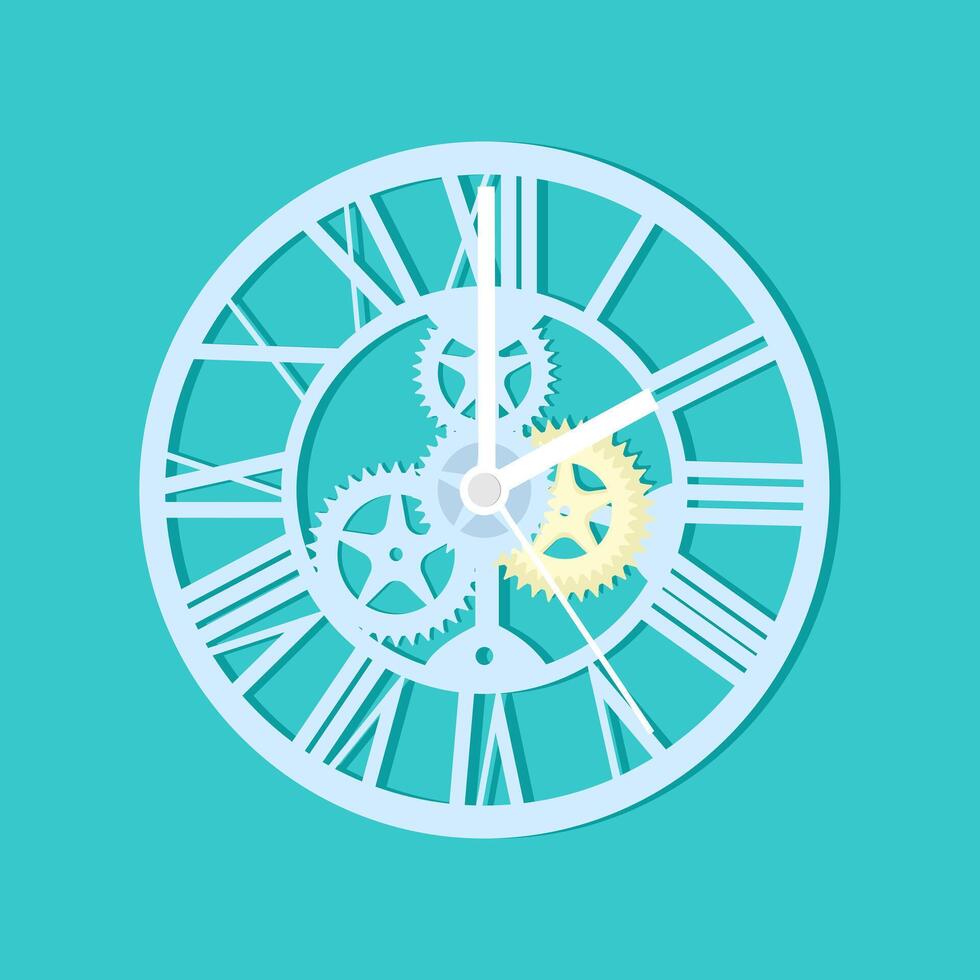 Antique clock icon vector