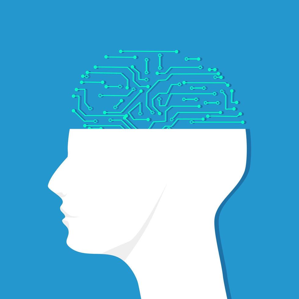 Circuit board technology in the human head vector