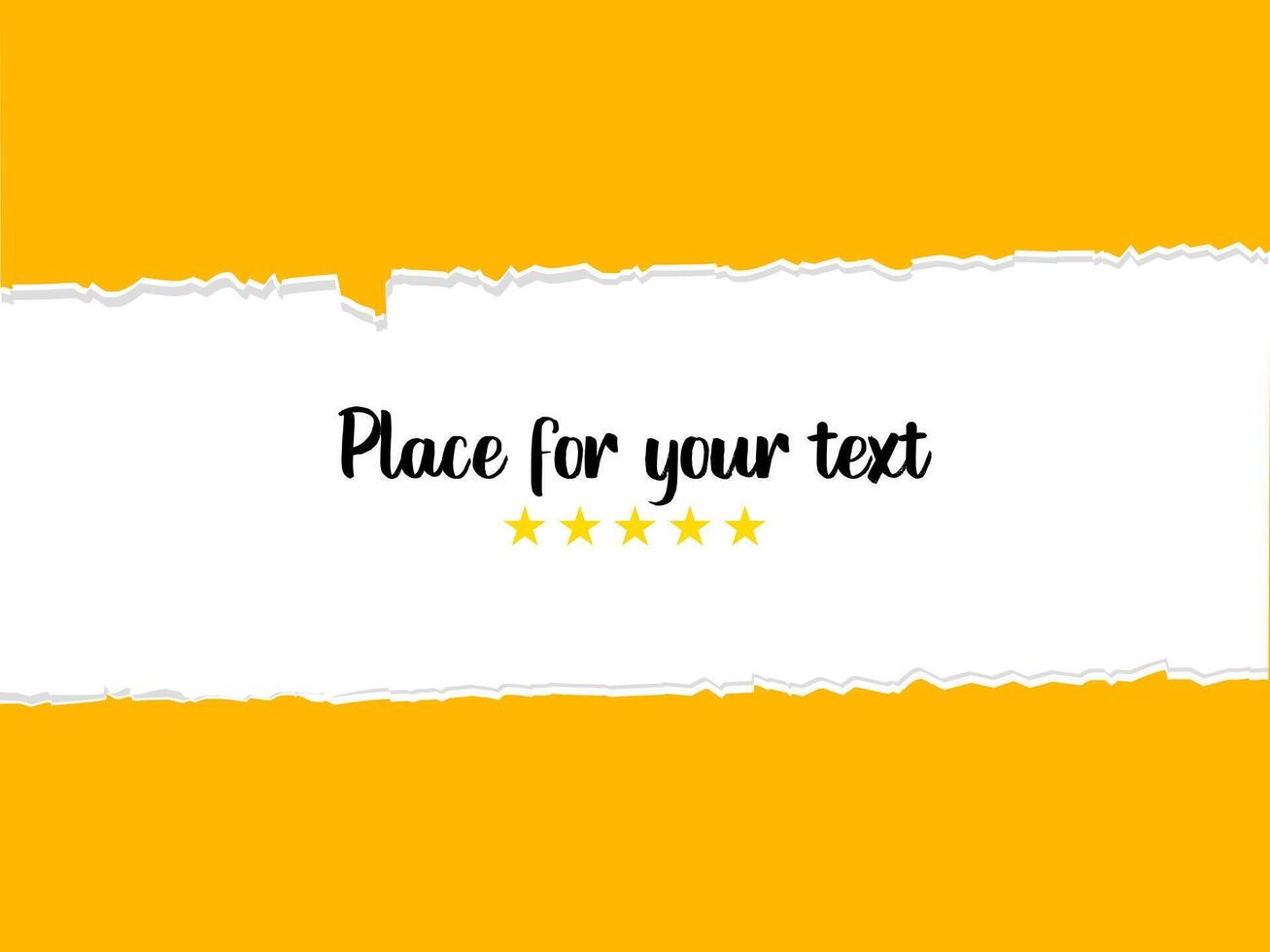 yellow ripped open paper with white background. place for your text vector