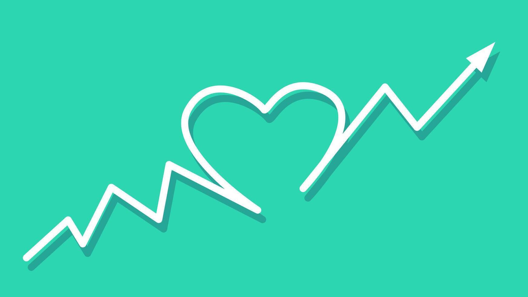 growing trend. Rising chart. vector illustration eps