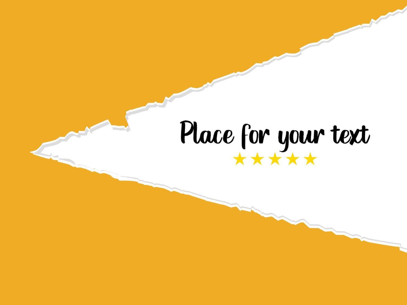 yellow ripped open paper with white background. place for your text vector