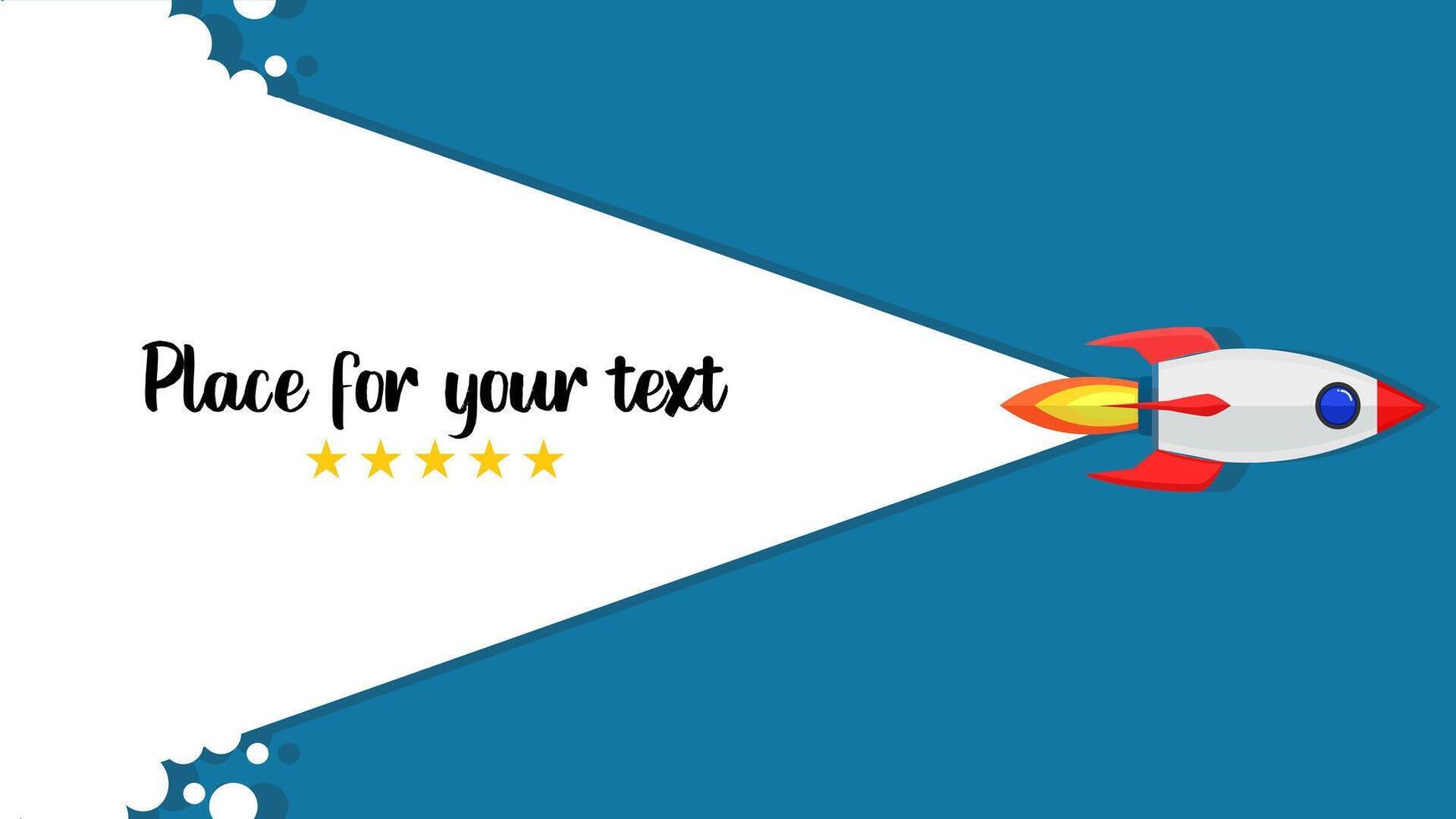 Launch a rocket and advertising vector