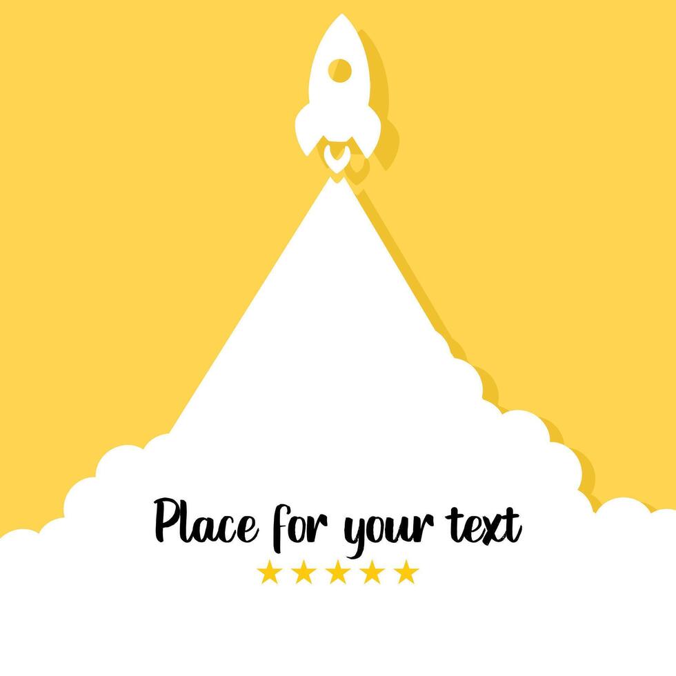 Launch a rocket and advertising vector