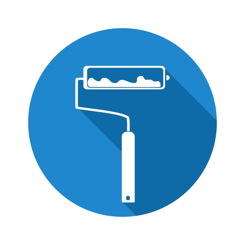 paint rollers icon isolated on white background. Vector