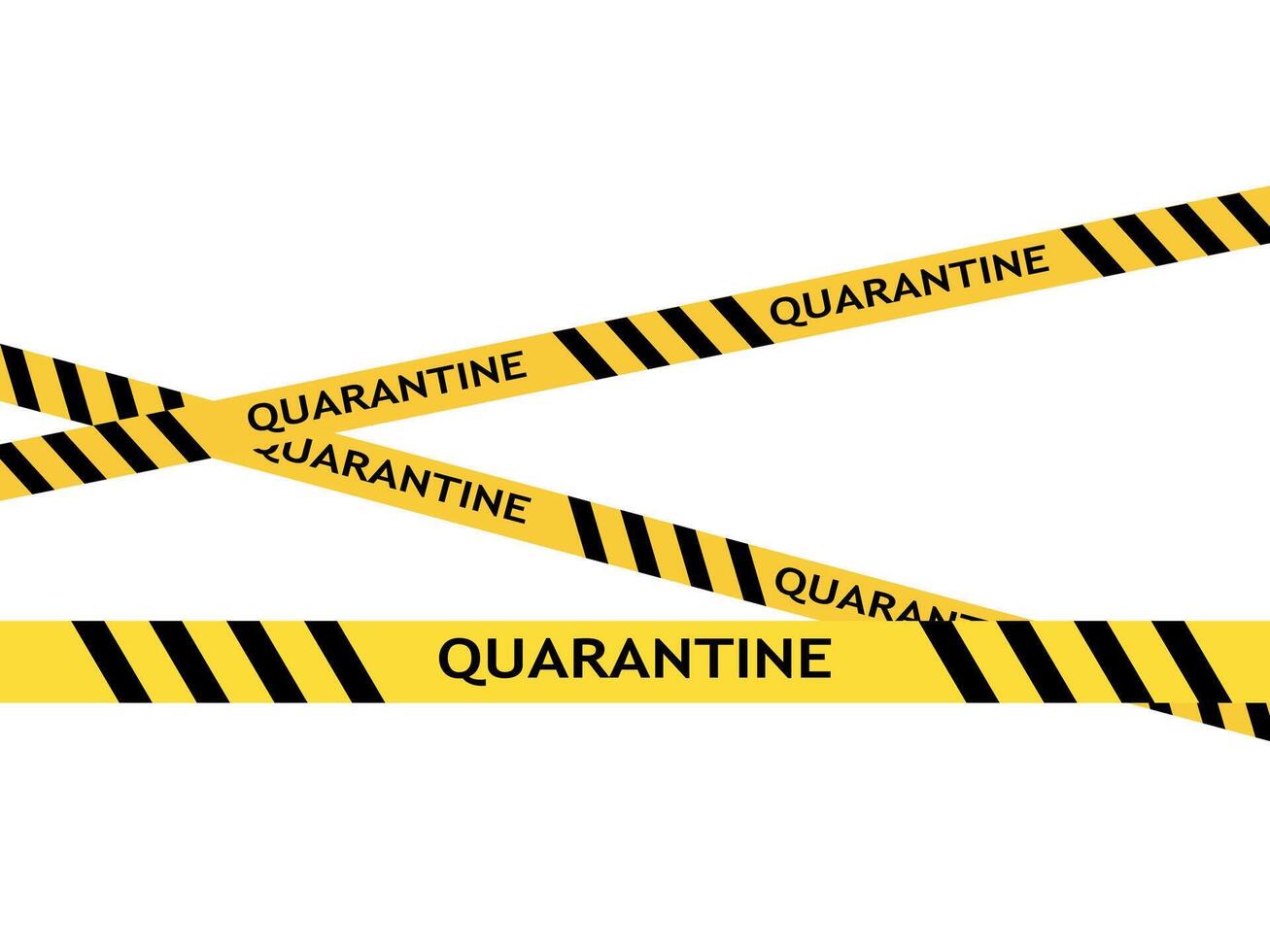 Quarantine stripes cordon or border vector