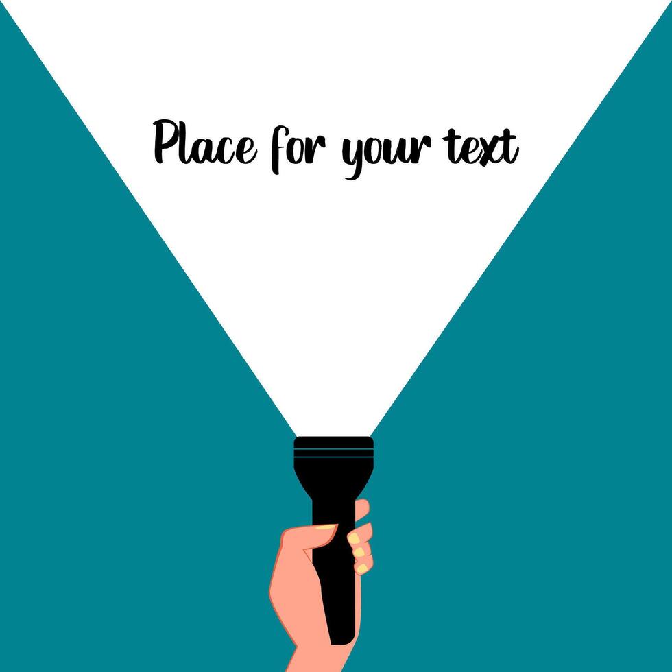 Flashlight Vector. Place for your text vector