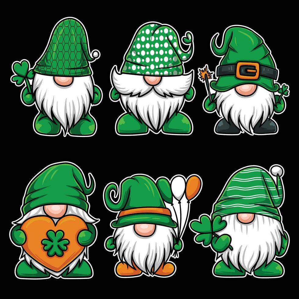 Gnome saint patrick's day vector illustration