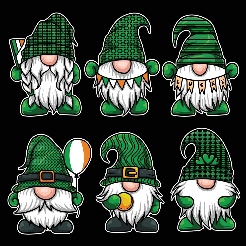 Gnome saint patrick's day vector illustration