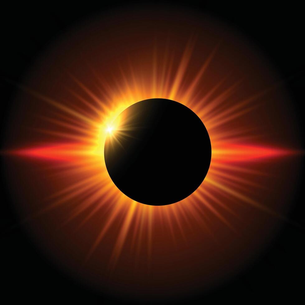 espacio antecedentes con solar eclipse diseño vector