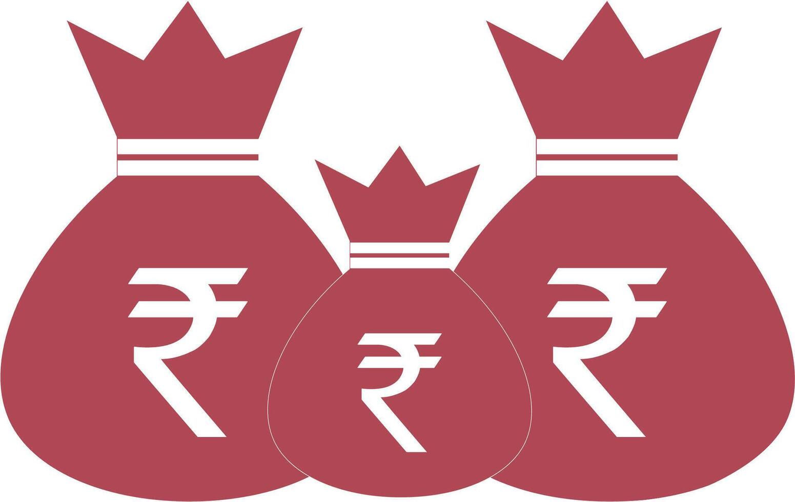 Gold Coins Stack With Rupee Currency Sign. Indian Cash Financial symbol. Modern vector economy.