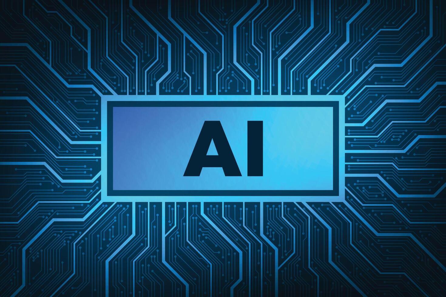 Abstract Futuristic Circuit board Communication blue color Technology innovation concept background. vector