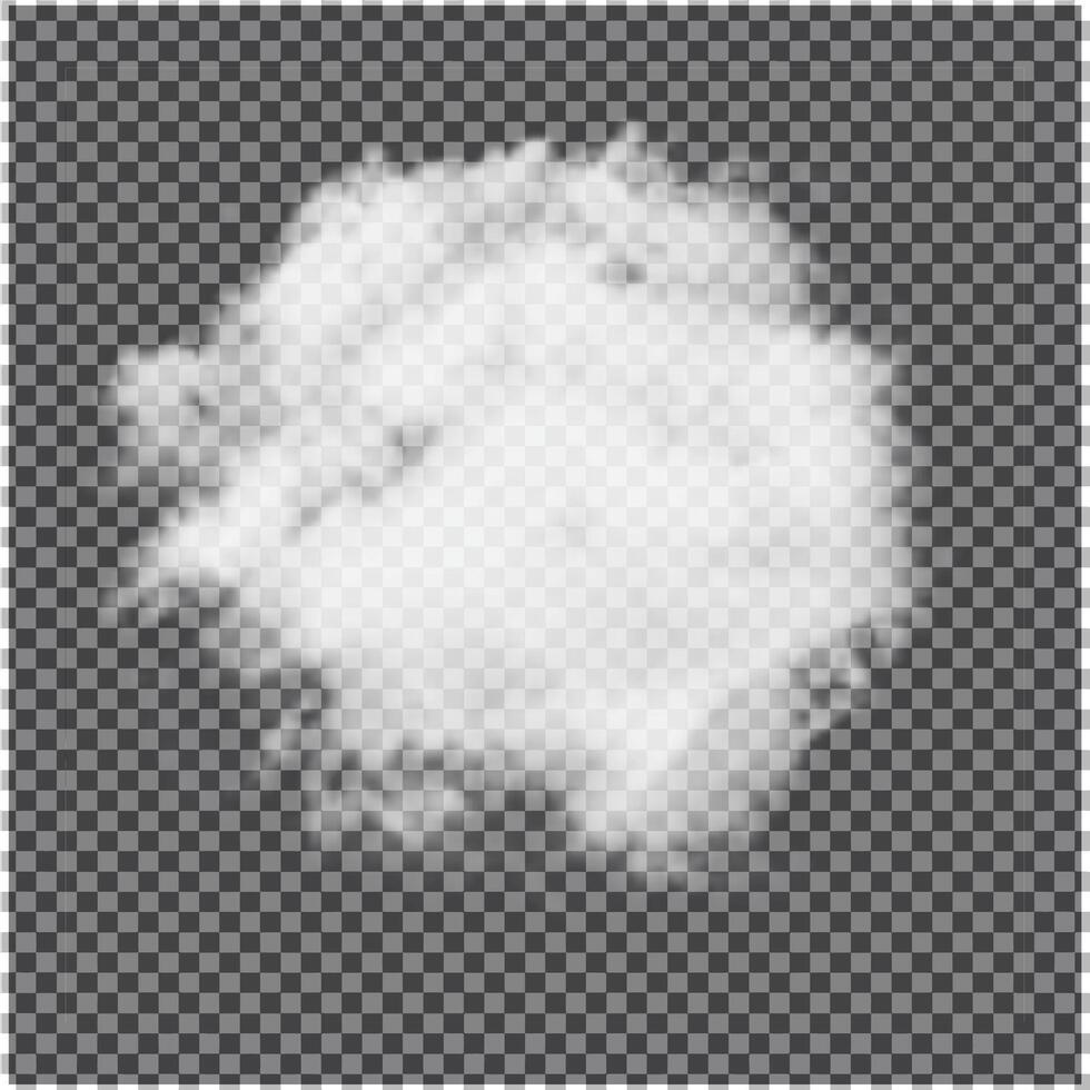 White clouds isolated on black background cloud smoke set on black vector