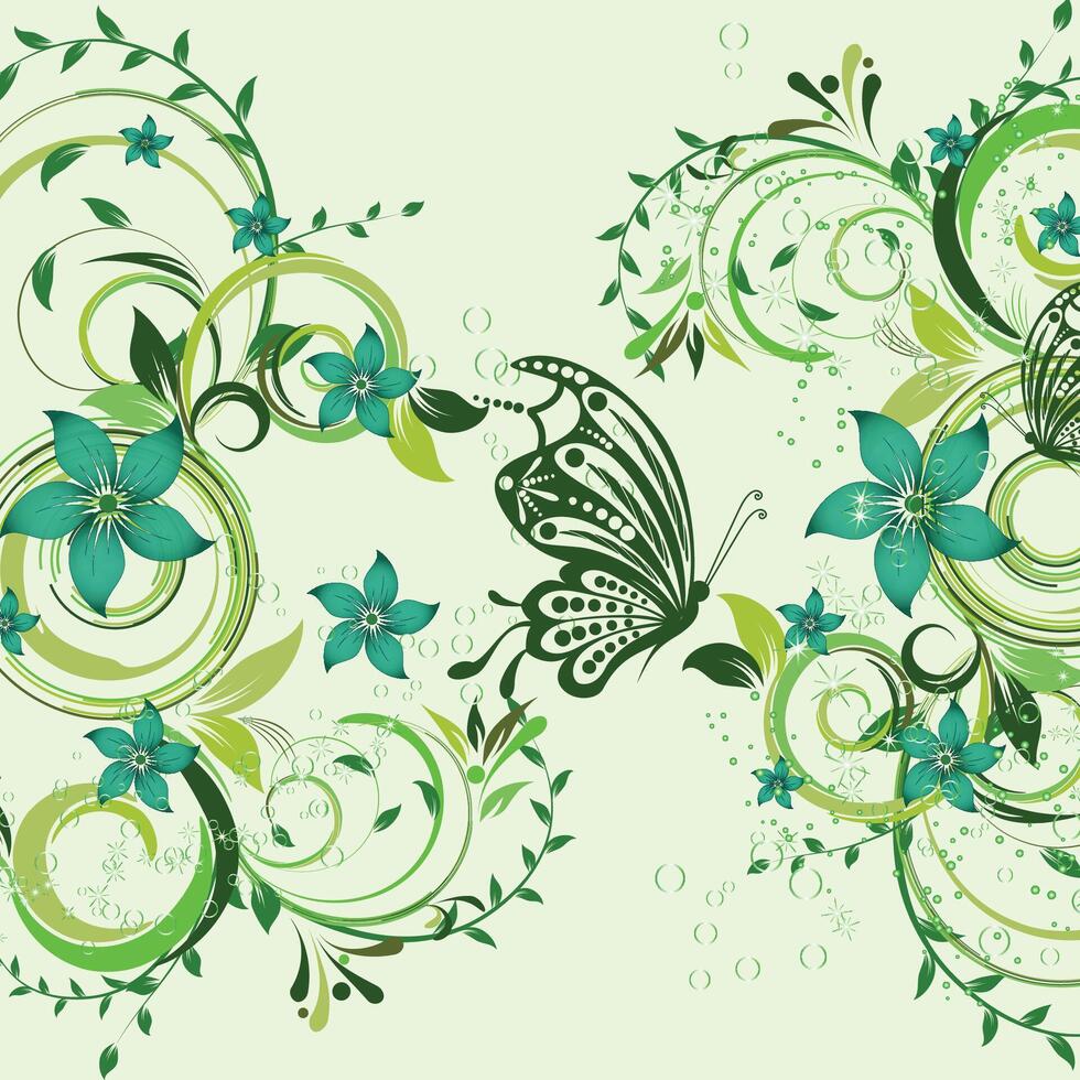 Watercolor invitation with herbs and leaves background design green Frame drawing nature vector