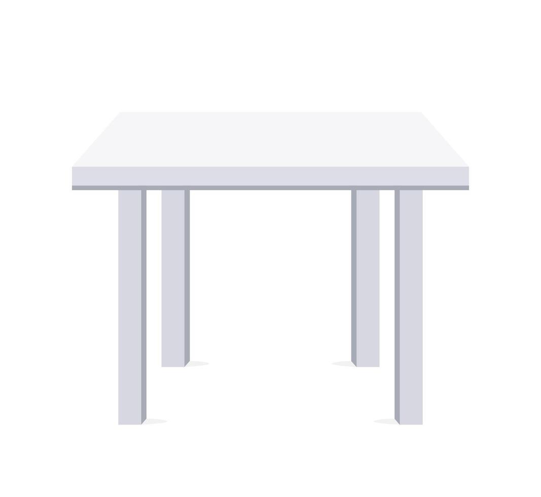 White Table, Platform, Stand. Vector illustration