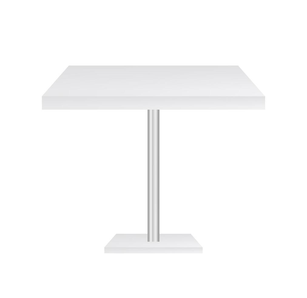 White Table, Platform, Stand. Vector illustration