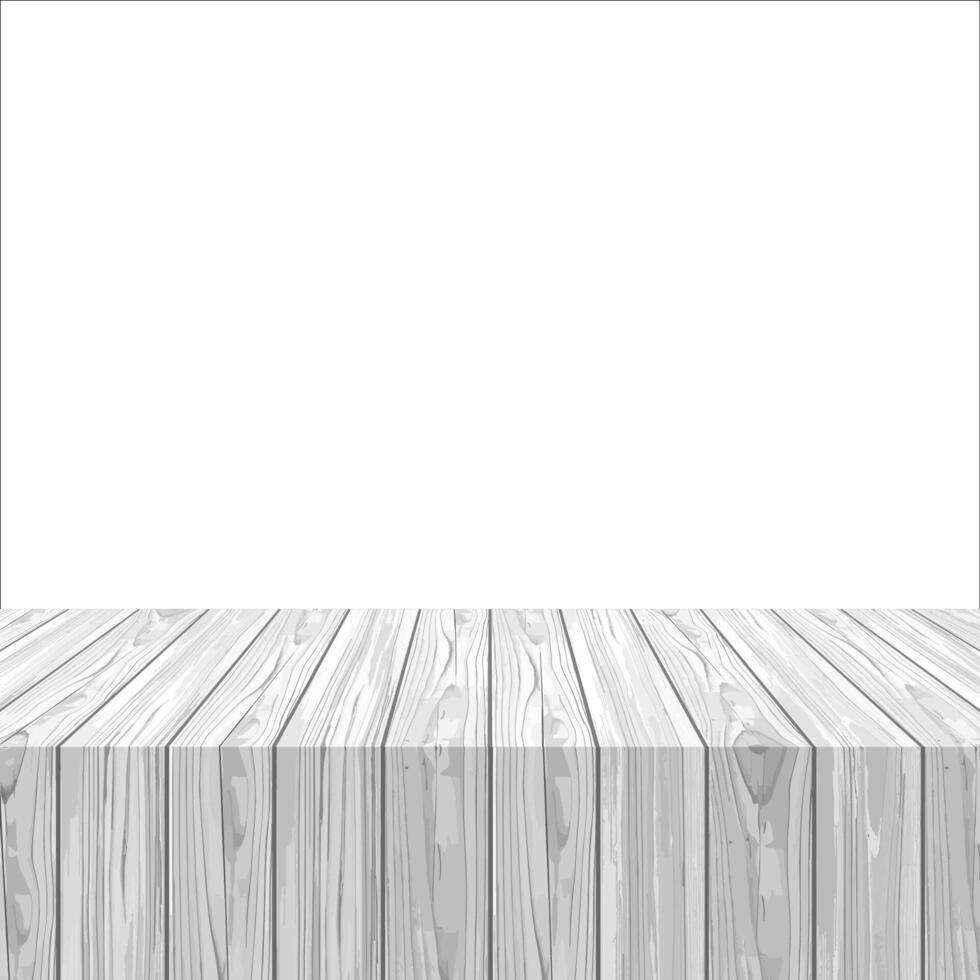 White washed wooden table texture with detailed wood grain, ideal for backgrounds or design elements vector