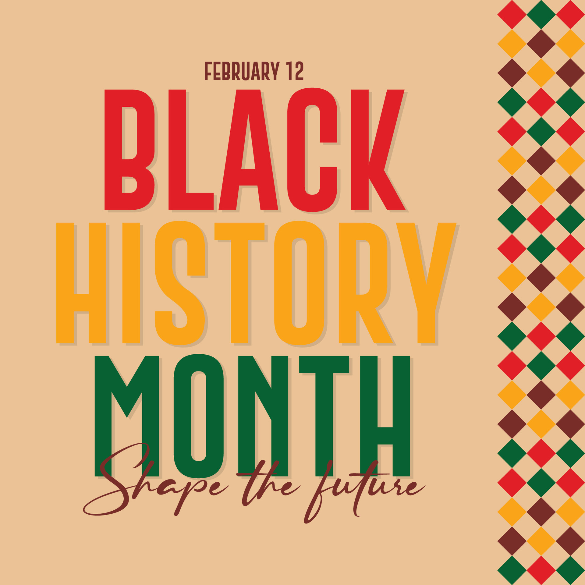 Black history month celebrate. Black history month lettering with
