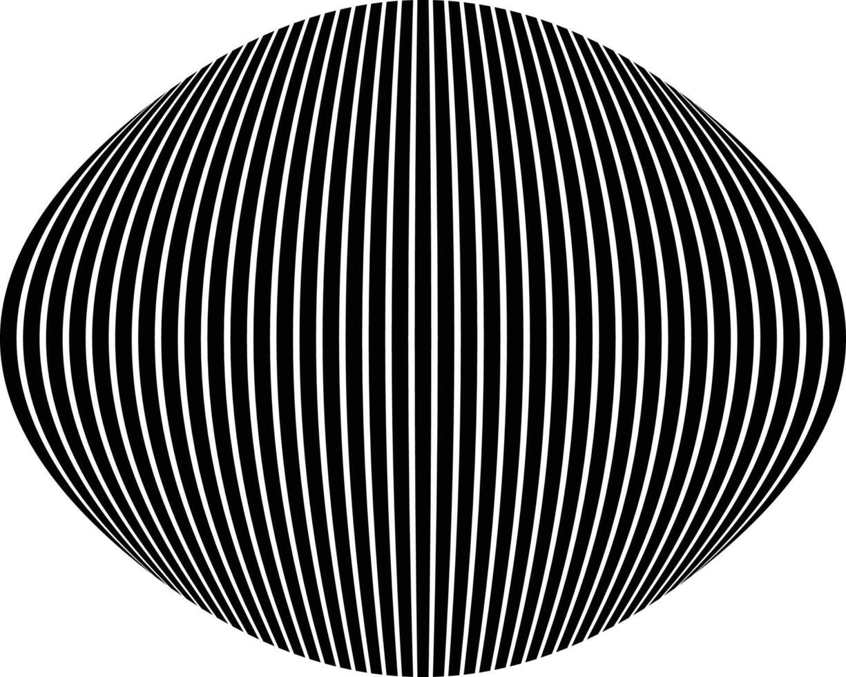 3d Abstract wavy Black stripes circle shape. Geometrical Lines shapes, optical illusion abstract vector background