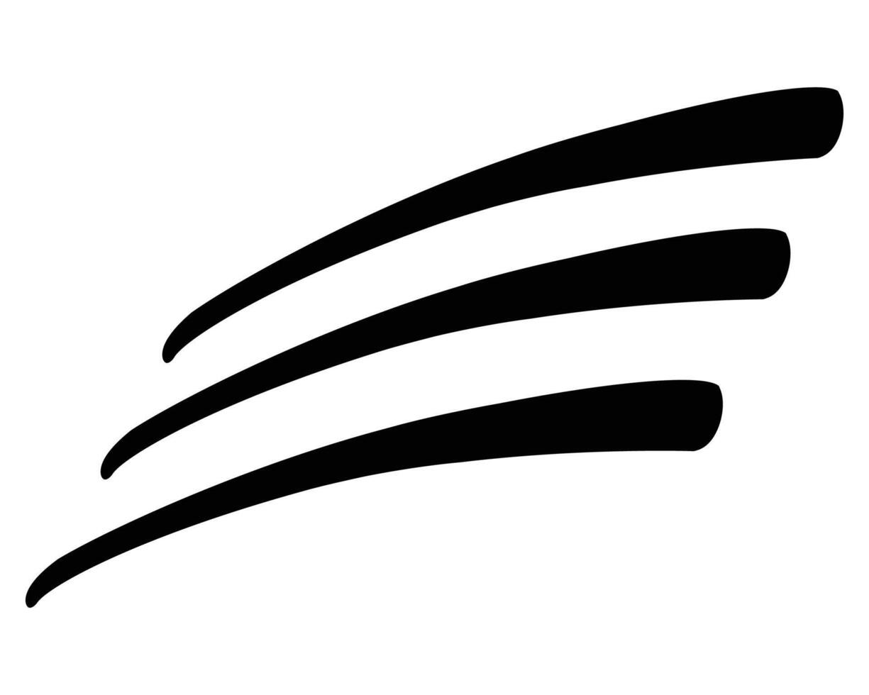 Set of typographic swash and swooshes tails. Retro swishes and swashes for typography. Vector underline stroke. Design concept element collection.