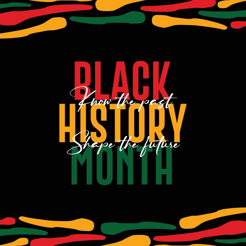 Black history month celebrate. Black history month lettering with colorful vector illustration design. Black history month