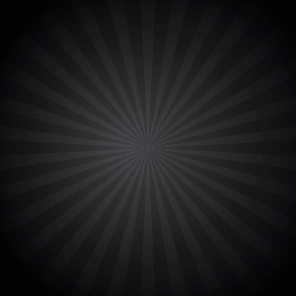 Black grey Sunburst radial Pattern background. Vector illustration