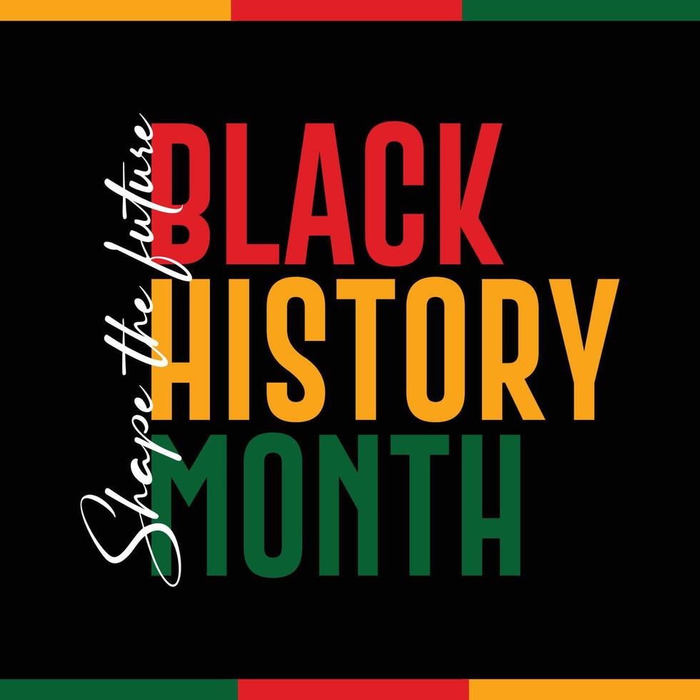 Black history month celebrate. Black history month lettering with colorful vector illustration design. Black history month