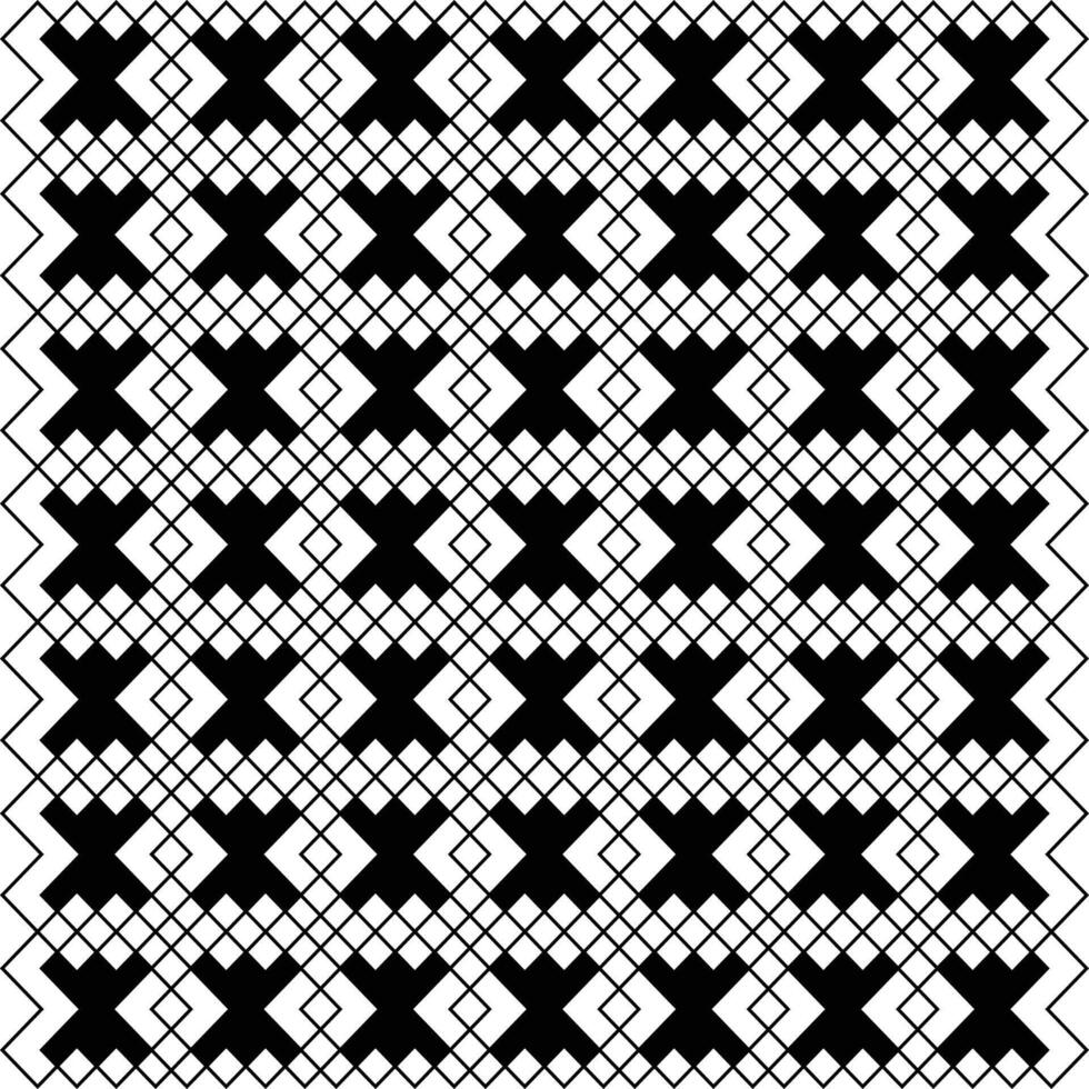 Abstract black and white triangular geometric seamless pattern, vector, texture, textile fabric art vector