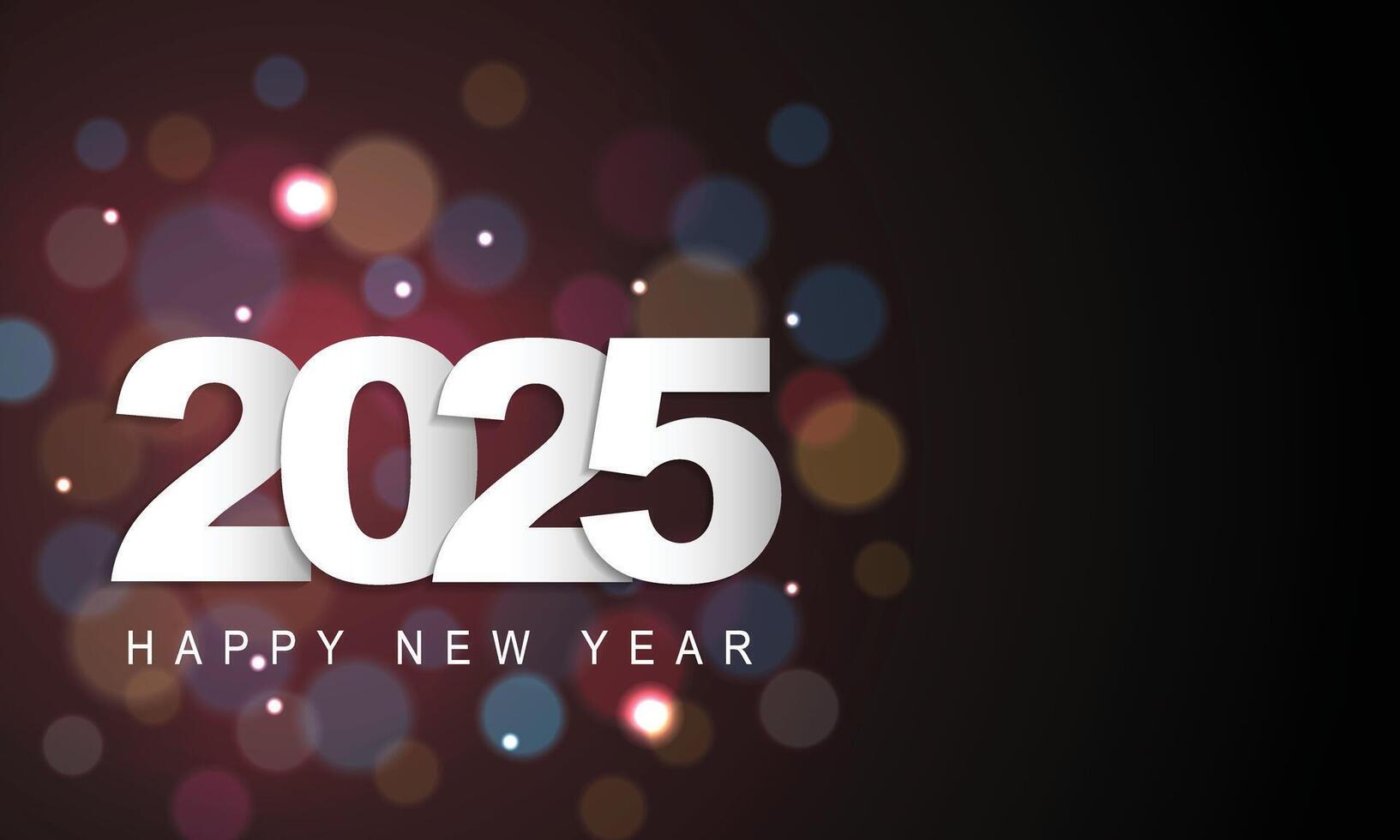 2025 Happy New Year Background Design. Greeting Card, Banner, Poster