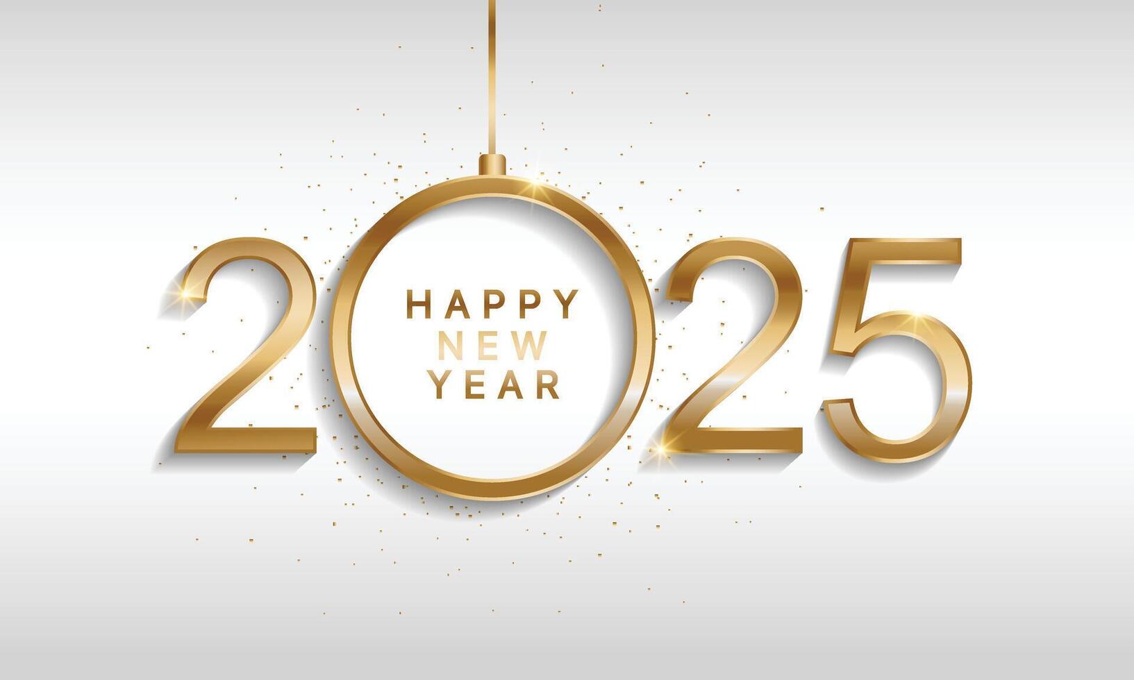 2025 Happy New Year Background Design. Greeting Card, Banner, Poster. Vector Illustration