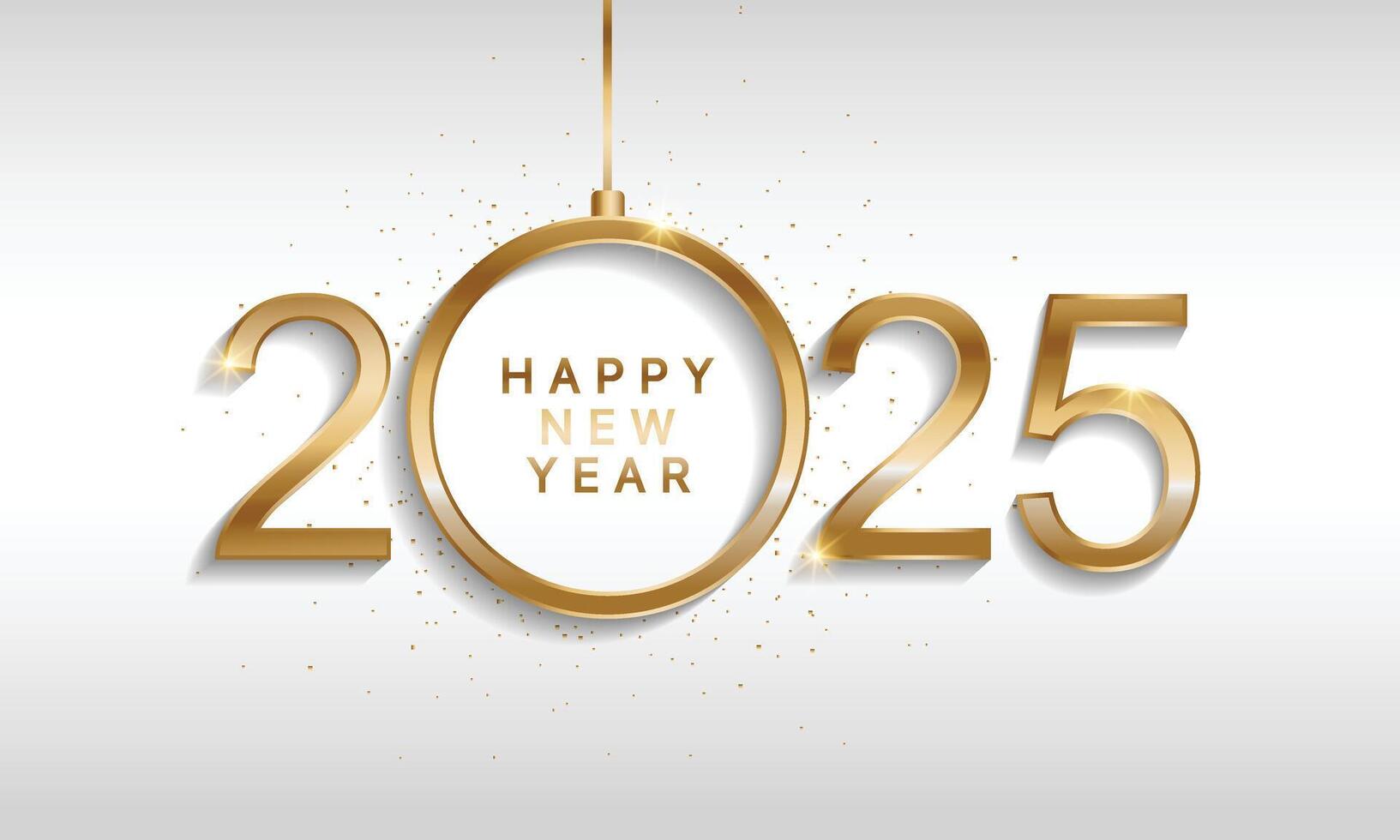 2025 Happy New Year Background Design. Greeting Card, Banner, Poster. Vector Illustration.