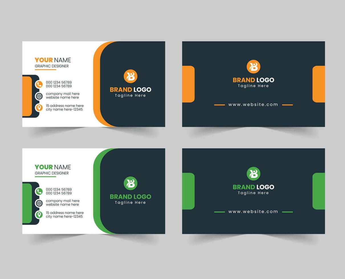 Free Vector Modern Creative Corporate Business Card Template Design