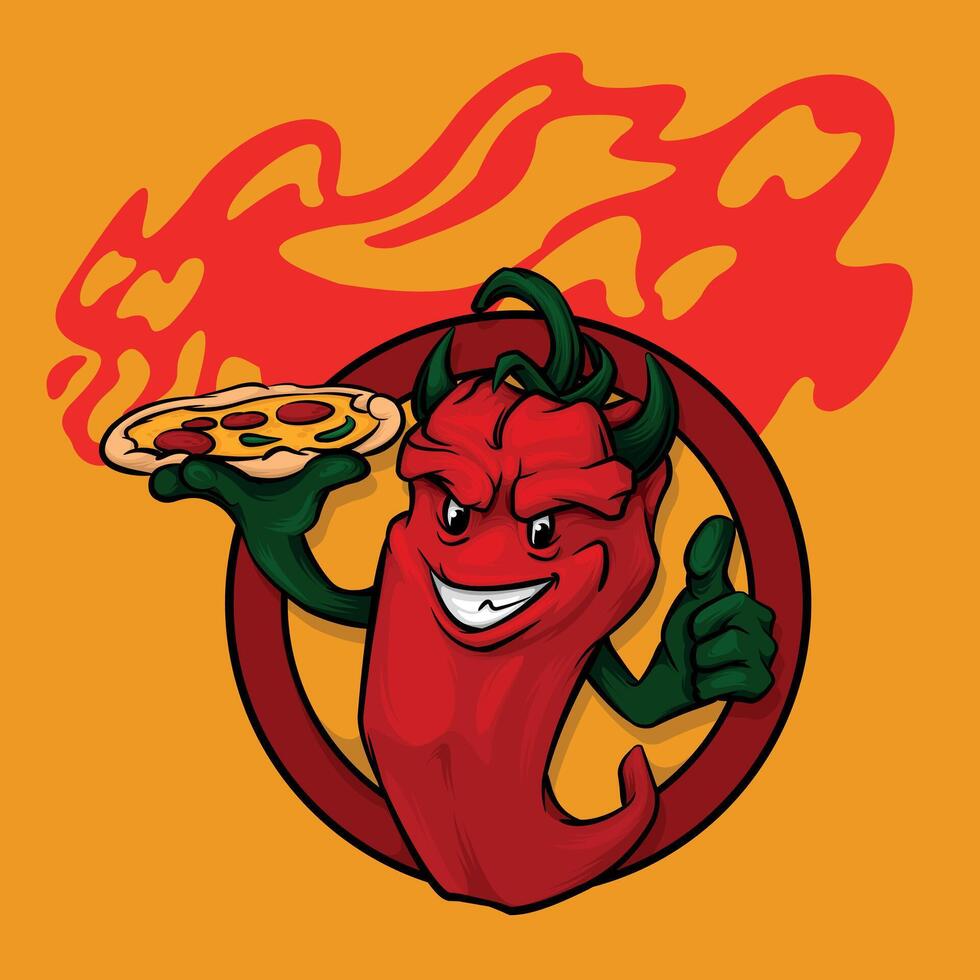 Paprika hell charakter vector