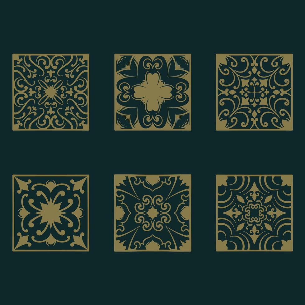 vector vintage ornament decoration collection