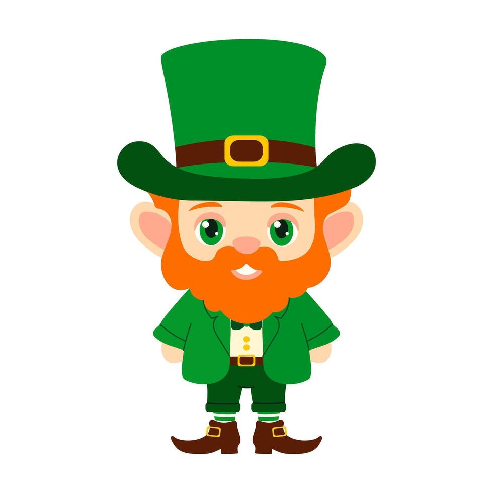 st patricks day leprechaun vector