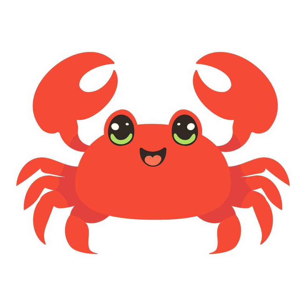 vector dibujos animados ilustración con linda cangrejo