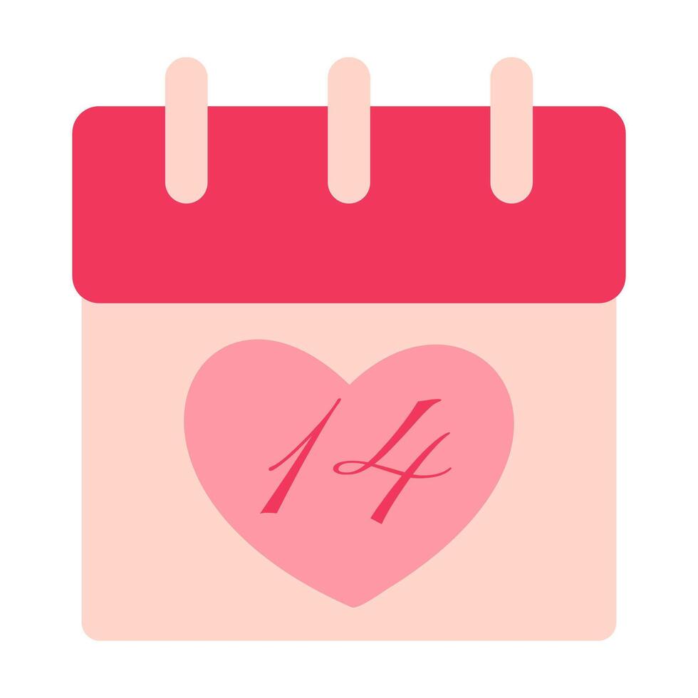 valentine day calendar vector