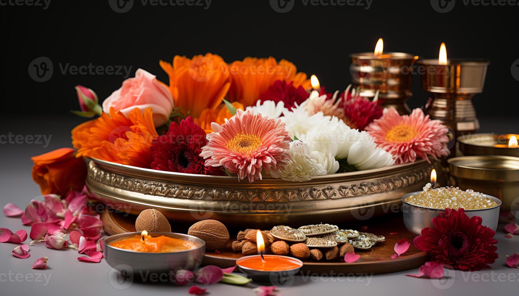 AI generated Aromatherapy candle brings relaxation and beauty to spa treatment generated by AI photo