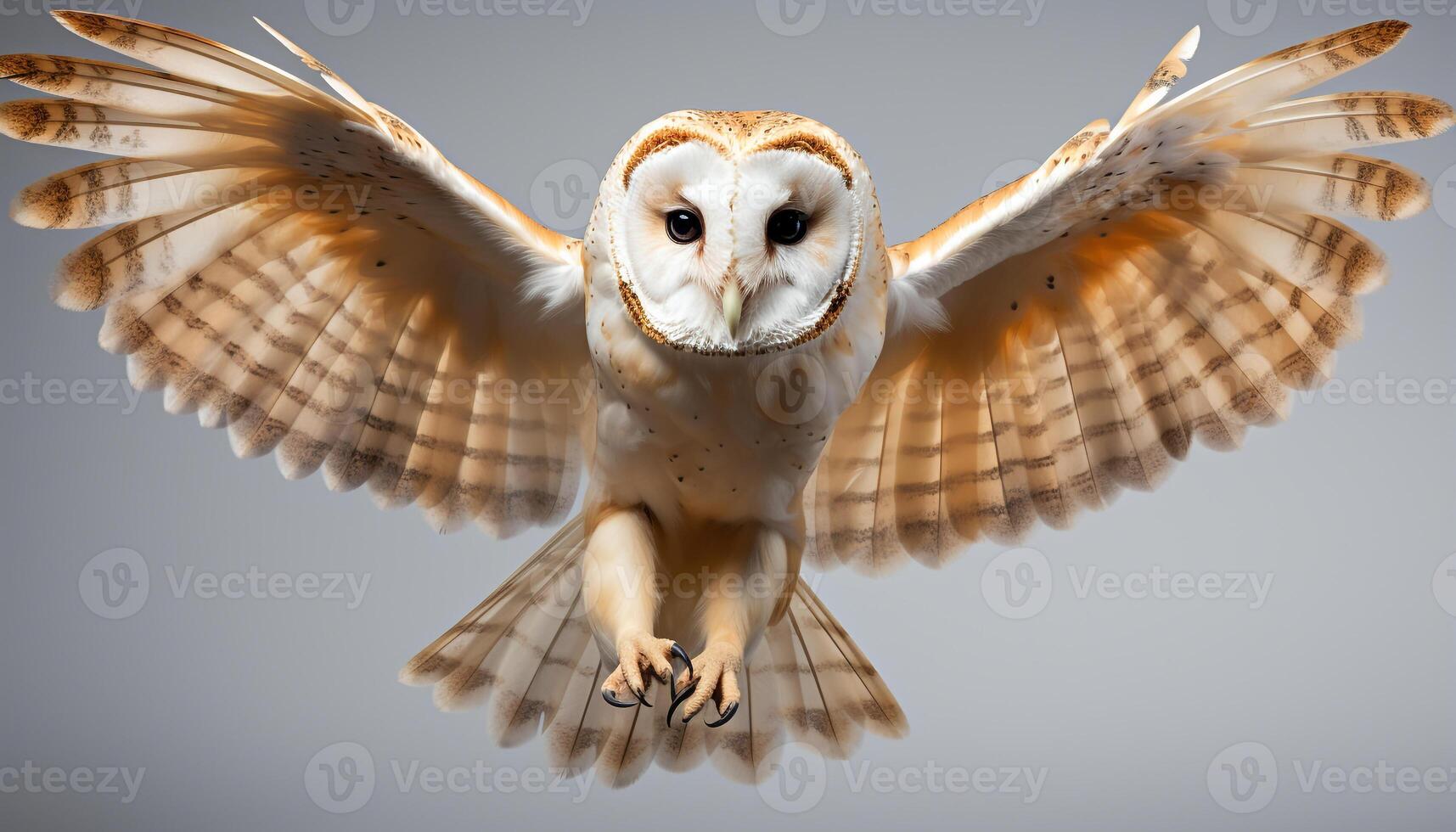 ai generado pájaro de presa volador con untado alas, cerca arriba de pico generado por ai foto