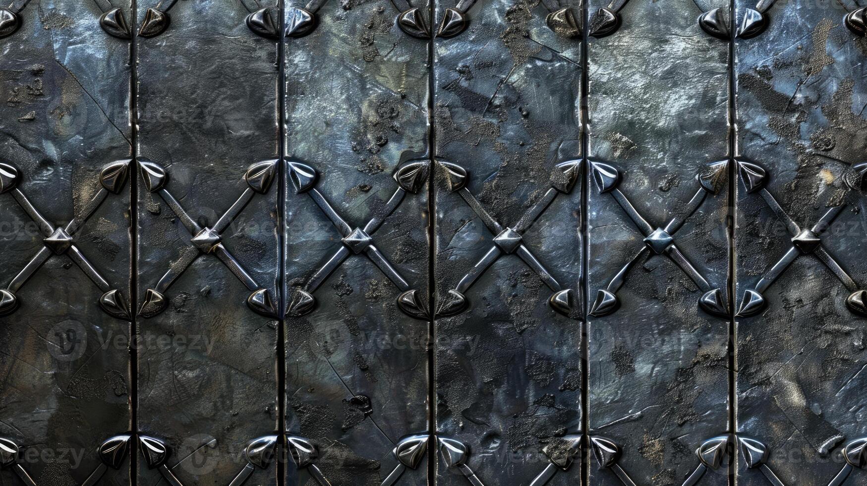 AI generated Tiled metal texture adds a contemporary touch, with reflective surfaces creating an industrial yet elegant ambiance, Ai Generated. photo